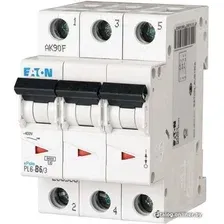 Выключатель автоматический Eaton PL6 3P 6А C 6кА 3M 286598