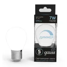 Лампа Gauss Globe E27 7W 4100K / 105102207-D