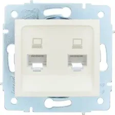 Розетка компьютерная Lezard Asti 7081-3088-141 (жемчужно-белый перламутр)