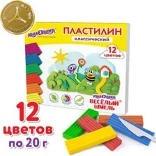 Пластилин Юнландия Веселый шмель 106431 (12 цв)