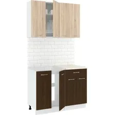 Готовая кухня Кортекс-мебель Корнелия Лира-лайт км.02458 1.1 м (дуб сонома/венге/королевский опал)