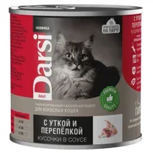 Darsi Консервы для кошек (Утка, перепелка) 250 г