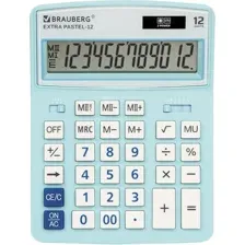Калькулятор BRAUBERG Extra Pastel-12-LB 250486 (голубой)