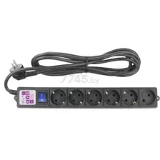 Сетевой фильтр 5 м 6 розеток 16А 3,5 кВт POWER CUBE SPG6-B2 черный