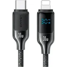Кабель Usams SJ741 USB Type-С - Lightning (1.2 м, черный)