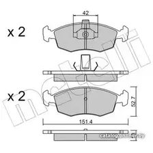 Тормозные колодки Metelli 2202743