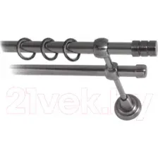Карниз для штор Lm Decor Цилиндр 088 2р гладкий (антрацит, 2м)