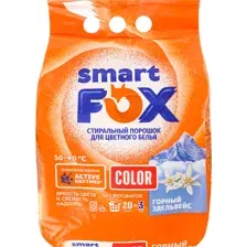 Стиральный порошок Smart FOX Горный эдельвейс, для цветного, 3 кг