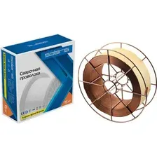 Проволока сварочная 1 мм омедненная SOLARIS ER 70S-6 15 кг (WM-ER70S6-10S15)