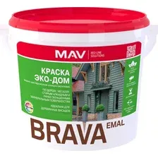 Краска MAV Brava Эко-Дом (5л, белый полуглянцевый)