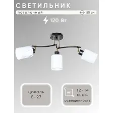 Припотолочная люстра Aitin Pro НПБ 02-3x40-101 51171/3 (черный)