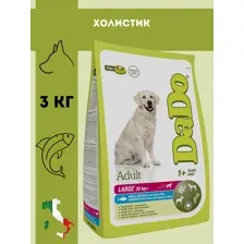 Сухой корм DaDo для собак крупных пород с океанической рыбой и рисом, 3 кг