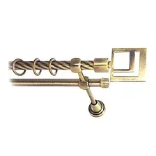 Карниз для штор Lm Decor Квадро 179 2р витой (антик, 3.6м)