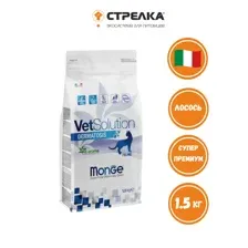 Сухой корм Monge VetSolution Cat Dermatosis лечебный для кошек при заболеваниях кожи 1,5 кг