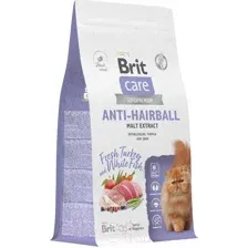 Сухой корм для кошек Брит Кеа Cat Anti-Hairball с белой рыбой и индейкой / 1067122 (1.5кг)