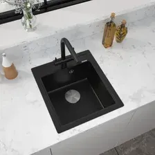 Кухонная мойка ZorG Rock 46 Premium black metallic