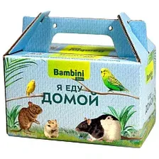 Bambini Pets Переноска-кормушка для птиц и грызунов 1 шт