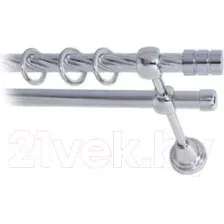 Карниз для штор Lm Decor Цилиндр 088 2р витой (хром, 3.6м)