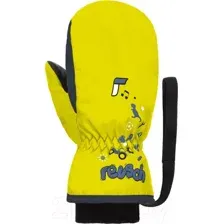Варежки лыжные Reusch Kids Mitten Safety / 6285405-2305 (р-р 4, Yellow/Dress Blue)