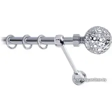 Карниз для штор Lm Decor Ажур (хром, гладкая, 1.6м 25мм, 1 ряд)