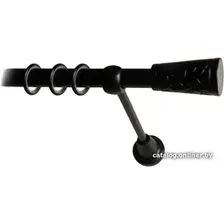Карниз для штор Lm Decor Византия combi (черный, гладкая, 4м 25мм, 1 ряд)