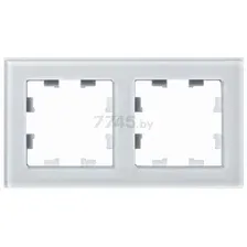 Рамка двухместная SYSTEME (SCHNEIDER) ELECTRIC AtlasDesign Nature стекло белый (ATN320102)
