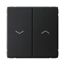Выключатель двухклавишный для жалюзи SYSTEME ELECTRIC ArtGallery карбон (GAL001019)
