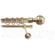 Карниз для штор Lm Decor Ампир 161 2р гладкий 25/16мм (антик, 3м)