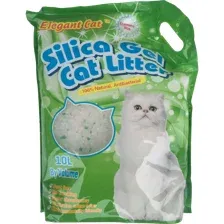 Силикагелевый наполнитель Elegant Cat впитывающий, яблоко, 10 л