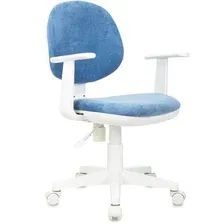 Кресло детское Бюрократ CH-W204NX (голубой Velvet 86/пластик белый)