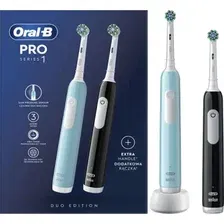 Комплект электрических зубных щеток Oral-B Pro Series 1 D305.523.3H (2 шт, черный/бирюзовый)