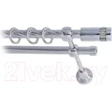 Карниз для штор Lm Decor Имидж 116 2р витой (хром, 3.2м)