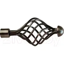 Наконечник для карниза Lm Decor YF098 Вираж 16мм (антрацит)