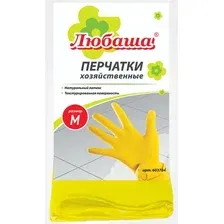 Перчатки хозяйственные Любаша Латексные 603784 (М)