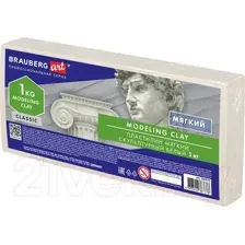 Пластилин скульптурный Brauberg Art Classic / 106524 (белый)