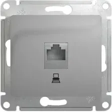 Розетка компьютерная Schneider Electric Glossa GSL000381K (алюминий)