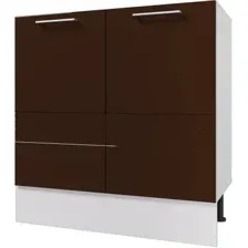 Шкаф напольный Горизонт Люкс 80 (шоколад гл)