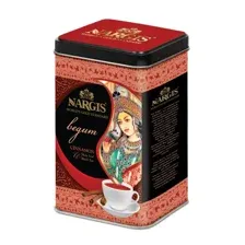 Чай черный листовой Begum assam с корицей Nargis в ж/б, 200 гр
