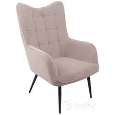 Интерьерное кресло AksHome Bogema 78236 (велюр, бежевый/черный)