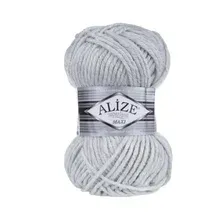 Пряжа для вязания Alize Superlana Maxi 25 шерсть, 75 акрил / 208  (100м, светло-серый)