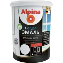 Эмаль Alpina АКВА  для окон и дверей 2,5 л
