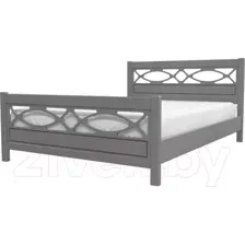 Двуспальная кровать Bravo Мебель Лоренса 160x200 (антрацит)