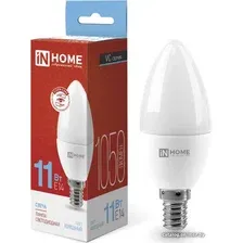 Светодиодная лампочка In Home LED-СВЕЧА-VC 11 Вт 230В Е14 6500К 1050 Лм