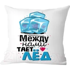 Подушка декоративная Print Style Между нами тает лед / 40x40plat58
