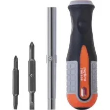 отвертка стержневая! 6 в 1 ROUND GRIP 1/4',5/16'DR, SL5,6, PH1,2\ 750106 OMBRA