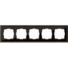 Рамка для выключателей и розеток Werkel Palacio WL17-Frame-05 / a037691 (бронза/черный)
