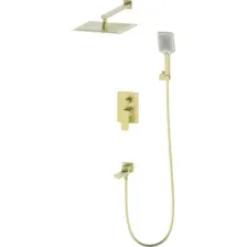 Душевая система со смесителем Oliveeka OL-939003-BG (золотой матовый)