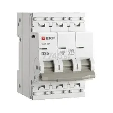 Выключатель автоматический EKF PROxima 3P 25А (D) 6кА ВА 47-63N M636325D