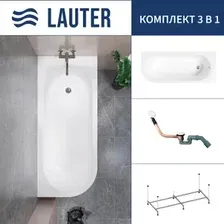 Ванна Lauter Monaco 170x72.5 2113170R (с каркасом и сифоном 21Y11022 белый)
