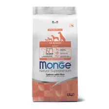 Сухой корм для собак MONGE Speciality Line Monoprotein лосось с рисом 2,5 кг (70011297)